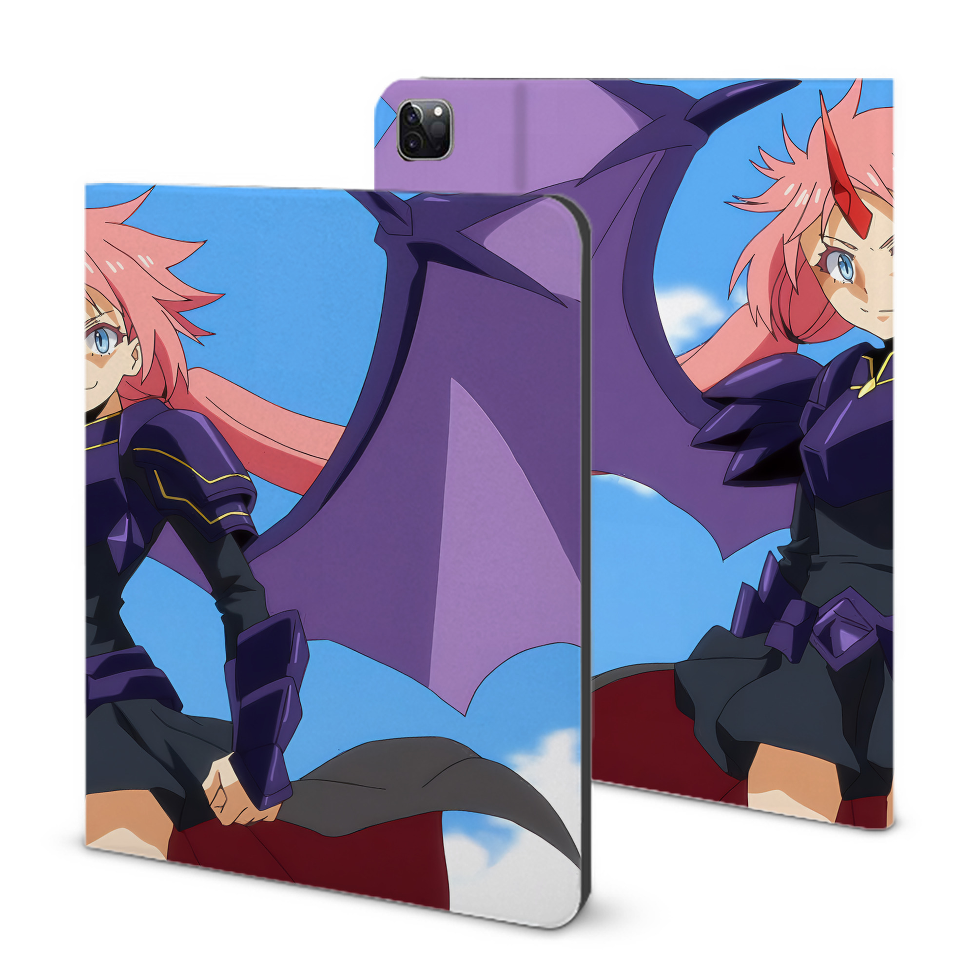 （画像用） 転スラ Regarding Reincarnated to Slime IPad ケース ブック型 PUレザー TPU 耐衝撃 軽量 薄型 ペン収納なし 全面保護 IPad 各モデル対応